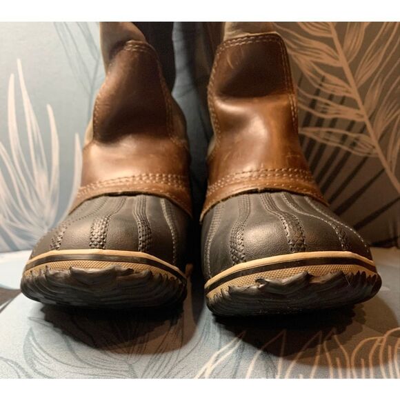 Sorel Slimboot Leather gray Western Waterproof Tall Riding Boots sz 7 - Picture 5 of 13